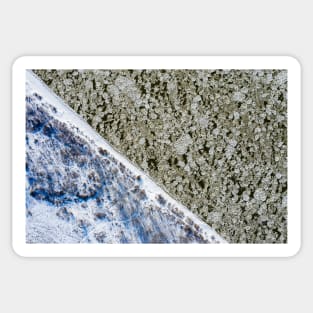 Ice floe on the river aerial view Sticker